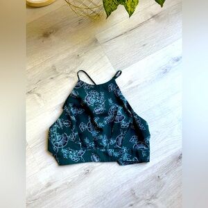 Crop Halter top floral size small‎